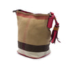 Burberry Mini Mega Check Canvas Ashby Tassel Bucket Bag Secondhand