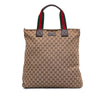 Gucci GG Canvas Web Tote Secondhand