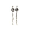 Chanel CC Brass Resin Strass Faux Pearl Disco Ball Drop Clip On Earrings Secondhand