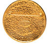 Chanel CC Gold Plated Lion Crest Medallion Brooch Secondhand