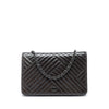 Chanel CC Distressed Chevron Patent Crossing Wallet On Chain Secondhand