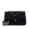Chanel Medium Quilted Jersey Single Flap Secondhand