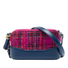Chanel Bicolor Tweed Gabrielle Double Zip Clutch with Chain Secondhand