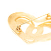 Chanel Gold Plated CC Heart Brooch Secondhand