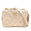 Chanel Mini CC Quilted Metallic Lambskin Bowling Bag Secondhand