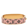 Secondhand Louis Vuitton Gold Plated Enamel Monogram Confidential Hinge Bracelet S