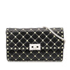 Valentino Quilted Lambskin Free Rockstud Spike Wallet On Chain Secondhand