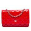 Chanel CC Quilted Patent Wallet On Chain Secondhand