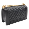 Chanel Old Medium Quilted Caviar Boy Flap Secondhand
