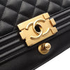 Chanel Old Medium Quilted Caviar Boy Flap Secondhand