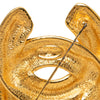 Chanel CC Gold Plated Quilted Brooch Secondhand
