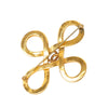 Chanel CC Gold Plated Infinity Knot Back Pin Brooch Secondhand