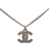Chanel CC Brass and Strass Pendant Necklace Secondhand