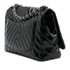 Chanel Jumbo Classic Chevron Patent Single Flap Secondhand