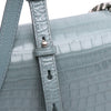 Secondhand Alexander McQueen Croc Embossed Calfskin Skull Knuckle Duster Crossbody