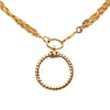 Chanel CC Gold Plated Double Chain Loupe Magnifying Glass Pendant Necklace Secondhand