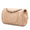 Chanel Medium Classic Lambskin Trimmed Canvas Line Double Flap Secondhand