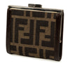 Fendi Zucca Canvas Kiss Lock Wallet Secondhand