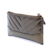 Chanel Chevron Metallic Aged Calfskin Gabrielle Zip Pouch Secondhand
