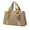 Secondhand Gucci GG Canvas Metal Bamboo Handbag