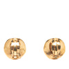Chanel CC Gold Plated Round Clip On Earrings Secondhand