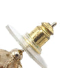 Chanel CC Gold Plated Faux Pearl Rhinestone Drop Push Back Earrings Secondhand