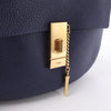 Secondhand Chloe Drew Leather Chain Crossbody Bag in Navy Blue