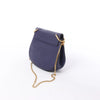 Secondhand Chloe Drew Leather Chain Crossbody Bag in Navy Blue