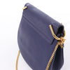 Secondhand Chloe Drew Leather Chain Crossbody Bag in Navy Blue