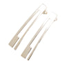 Secondhand Gucci Sterling Silver Long G Cutout Push Back Earrings