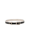 Secondhand Hermès Palladium Plated and Leather Belt Buckle Bangle