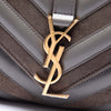 Saint Laurent Medium Calfskin and Suede Chevron Monogram College Satchel Secondhand