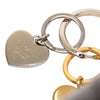Gucci Gold Plated and Brass Double Heart Key Ring Secondhand