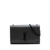 Saint Laurent Medium Grain De Poudre Monogram Monochrome Kate Crossbody Secondhand