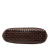 Secondhand Gucci Woven Leather Bamboo Satchel