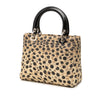 Dior Medium Canvas Cannage Leopard Print Lady Dior Secondhand