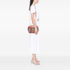 Burberry Small Leather Trimmed House Check Canvas Bridle Orchard Satchel Secondhand