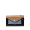 Celine Tricolor Leather Pocket Envelope Wallet On Chain Secondhand