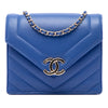 Chanel Small CC Chevron Calfskin Envelope Flap Secondhand