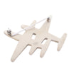 Chanel Enamel CC Striped Airplane Brooch Secondhand