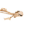 Dior Gold Plated Strass Flower Logo Charm Drop Clip On Earrings Secondhand