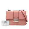 Prada Small Saffiano Sound Lock Chain Crossbody Secondhand