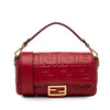Fendi Zucca Embossed Leather Baguette Satchel Secondhand