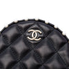 Chanel Quilted Calfskin Pearl Studded Round Clutch with Chain Secondhand