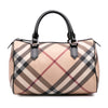 Burberry Supernova Check Coated Canvas Boston Bag Secondhand