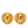 Chanel Gold Plated Logo and Lion Clip On Earrings Secondhand