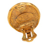 Chanel Gold Plated Logo and Lion Clip On Earrings Secondhand