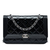 Chanel Quilted Patent Boy Wallet on Chain Secondhand