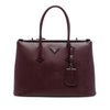 Prada Saffiano Cuir Turnlock Twin Satchel Secondhand