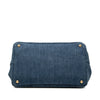 Prada Large Denim Canapa Logo Satchel Secondhand